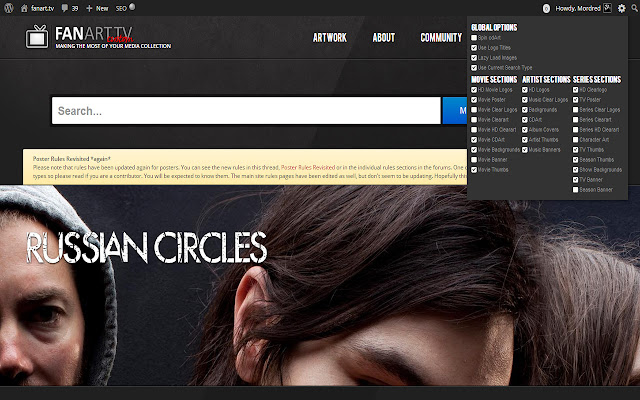 Custom Fanart.tv from Chrome web store to be run with OffiDocs Chromium online Custom Fanart.tv from Chrome web store to be run with OffiDocs Chromium online