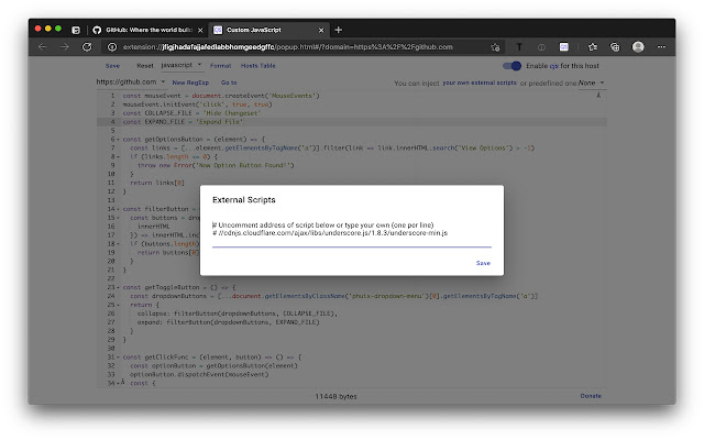 Custom JavaScript for Websites 3 from Chrome web store to be run with OffiDocs Chromium online Custom JavaScript for Websites 3 from Chrome web store to be run with OffiDocs Chromium online