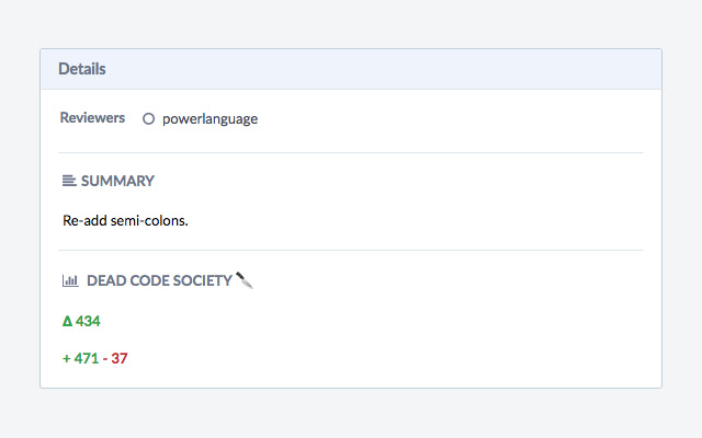 Dead Code Society from Chrome web store to be run with OffiDocs Chromium online Dead Code Society from Chrome web store to be run with OffiDocs Chromium online