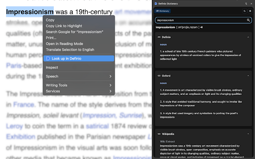 Definio Dictionary – Instant Multi Source Definitions from Chrome web store to be run with OffiDocs Chromium online Definio Dictionary – Instant Multi Source Definitions from Chrome web store to be run with OffiDocs Chromium online