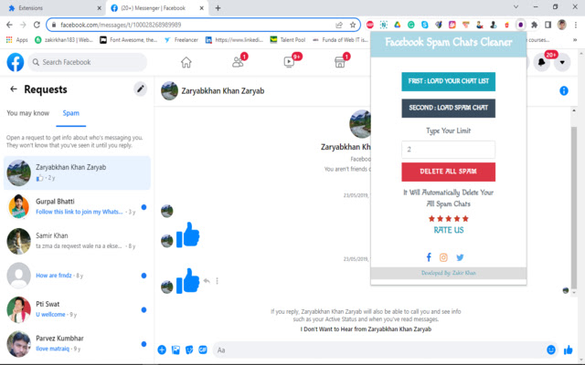 Delete All Spam Chats on Facebook 2023 from Chrome web store to be run with OffiDocs Chromium online Delete All Spam Chats on Facebook 2023 from Chrome web store to be run with OffiDocs Chromium online