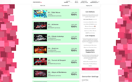Demonlist+ from Chrome web store to be run with OffiDocs Chromium online Demonlist+ from Chrome web store to be run with OffiDocs Chromium online