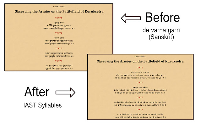 Devangari to IAST Syllables from Chrome web store to be run with OffiDocs Chromium online Devangari to IAST Syllables from Chrome web store to be run with OffiDocs Chromium online