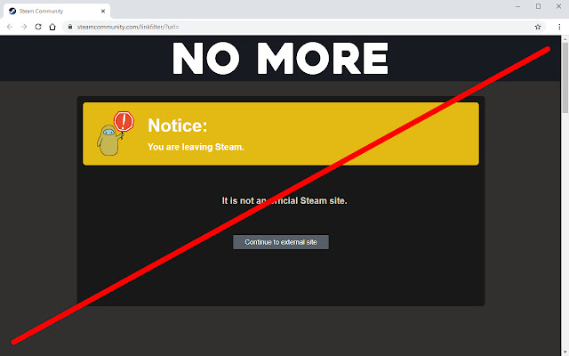 Disabling Steam external link filter from Chrome web store to be run with OffiDocs Chromium online Disabling Steam external link filter from Chrome web store to be run with OffiDocs Chromium online