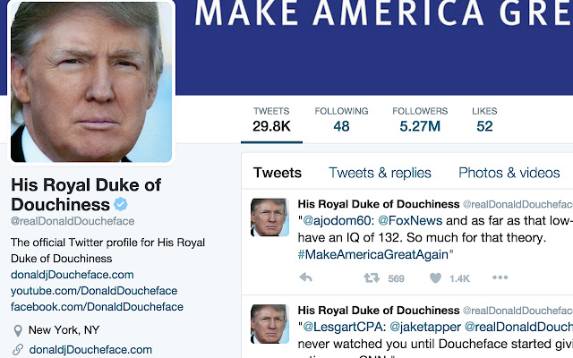 Donald2Douche from Chrome web store to be run with OffiDocs Chromium online Donald2Douche from Chrome web store to be run with OffiDocs Chromium online