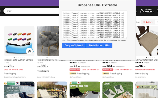 Dropshee URL Extractor from Chrome web store to be run with OffiDocs Chromium online Dropshee URL Extractor from Chrome web store to be run with OffiDocs Chromium online