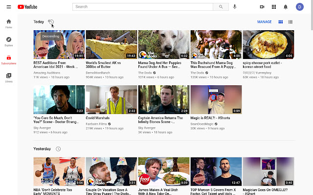 Duration Sort for YouTube Subscriptions from Chrome web store to be run with OffiDocs Chromium online Duration Sort for YouTube Subscriptions from Chrome web store to be run with OffiDocs Chromium online