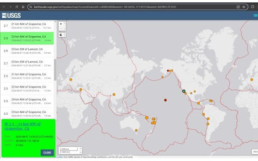 Earthquake (ALERT) from Chrome web store to be run with OffiDocs Chromium online Earthquake (ALERT) from Chrome web store to be run with OffiDocs Chromium online