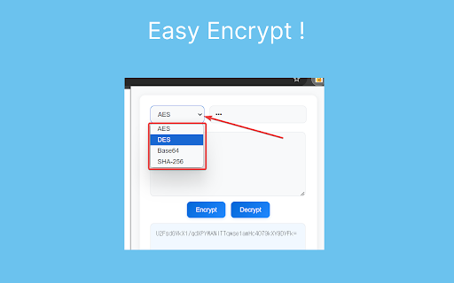 Easy Encrypt from Chrome web store to be run with OffiDocs Chromium online Easy Encrypt from Chrome web store to be run with OffiDocs Chromium online