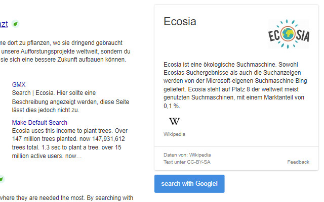 Ecosia to Google from Chrome web store to be run with OffiDocs Chromium online Ecosia to Google from Chrome web store to be run with OffiDocs Chromium online
