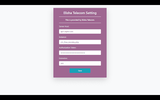 Elisha Telecom Extension (JU) from Chrome web store to be run with OffiDocs Chromium online Elisha Telecom Extension (JU) from Chrome web store to be run with OffiDocs Chromium online