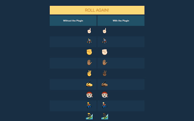 Emoji Skin Tone Randomizer from Chrome web store to be run with OffiDocs Chromium online Emoji Skin Tone Randomizer from Chrome web store to be run with OffiDocs Chromium online