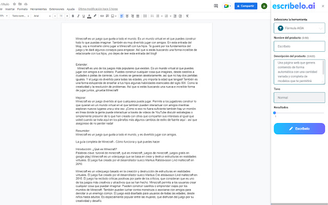 Escríbelo from Chrome web store to be run with OffiDocs Chromium online Escríbelo from Chrome web store to be run with OffiDocs Chromium online
