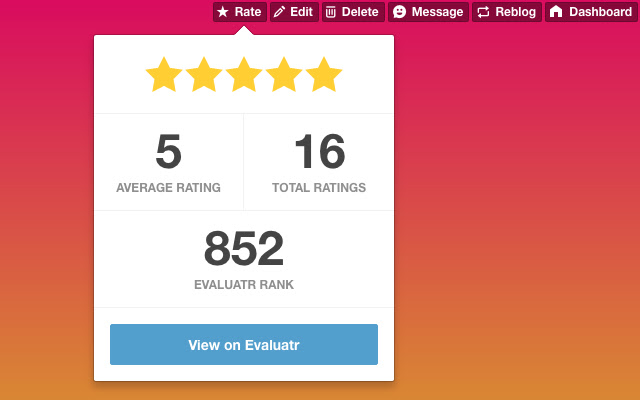 Evaluatr from Chrome web store to be run with OffiDocs Chromium online Evaluatr from Chrome web store to be run with OffiDocs Chromium online