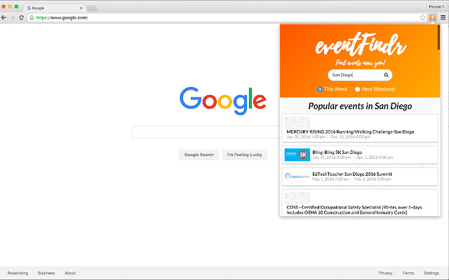 eventFindr from Chrome web store to be run with OffiDocs Chromium online eventFindr from Chrome web store to be run with OffiDocs Chromium online