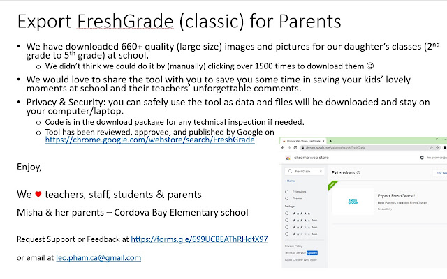 Export FreshGrade for Parents from Chrome web store to be run with OffiDocs Chromium online Export FreshGrade for Parents from Chrome web store to be run with OffiDocs Chromium online