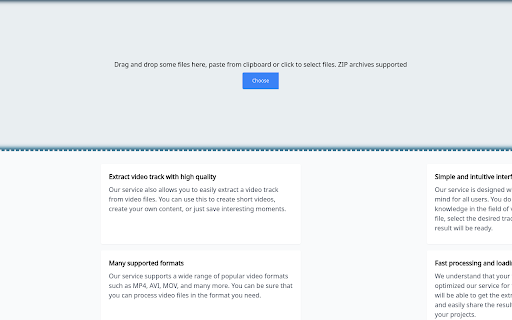 Extract audio online from Chrome web store to be run with OffiDocs Chromium online Extract audio online from Chrome web store to be run with OffiDocs Chromium online