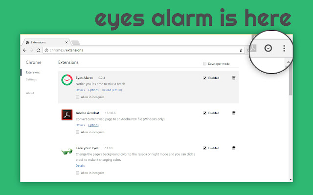 Eyes Alarm from Chrome web store to be run with OffiDocs Chromium online Eyes Alarm from Chrome web store to be run with OffiDocs Chromium online