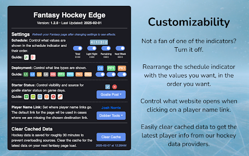 Fantasy Hockey Edge from Chrome web store to be run with OffiDocs Chromium online Fantasy Hockey Edge from Chrome web store to be run with OffiDocs Chromium online
