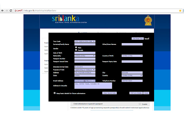 Fill eta.gov.lk Form from Chrome web store to be run with OffiDocs Chromium online Fill eta.gov.lk Form from Chrome web store to be run with OffiDocs Chromium online