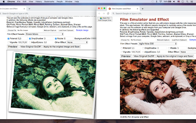 Film Emulator and Effect from Chrome web store to be run with OffiDocs Chromium online Film Emulator and Effect from Chrome web store to be run with OffiDocs Chromium online