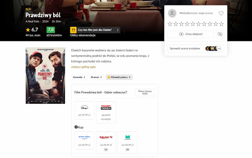 Filmweb VOD Helper from Chrome web store to be run with OffiDocs Chromium online Filmweb VOD Helper from Chrome web store to be run with OffiDocs Chromium online