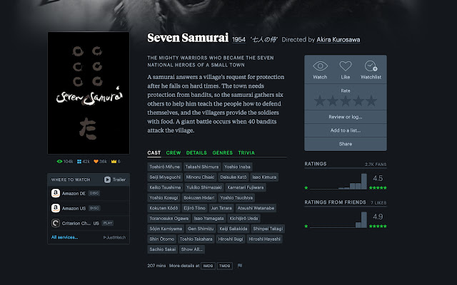 Friends Average for Letterboxd from Chrome web store to be run with OffiDocs Chromium online Friends Average for Letterboxd from Chrome web store to be run with OffiDocs Chromium online