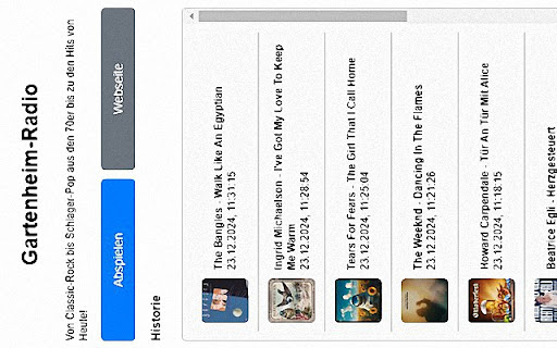 Gartenheim Radio Player from Chrome web store to be run with OffiDocs Chromium online Gartenheim Radio Player from Chrome web store to be run with OffiDocs Chromium online