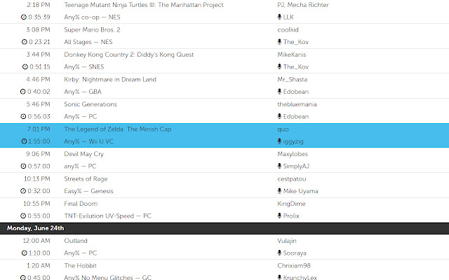 GDQ schedule scroller from Chrome web store to be run with OffiDocs Chromium online GDQ schedule scroller from Chrome web store to be run with OffiDocs Chromium online