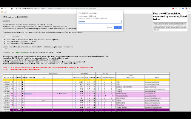 GEDmatch MultiFind Plugin from Chrome web store to be run with OffiDocs Chromium online GEDmatch MultiFind Plugin from Chrome web store to be run with OffiDocs Chromium online