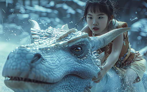 Girl riding a dragon in the snow from Chrome web store to be run with OffiDocs Chromium online Girl riding a dragon in the snow from Chrome web store to be run with OffiDocs Chromium online