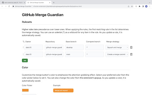 GitHub Merge Guardian from Chrome web store to be run with OffiDocs Chromium online GitHub Merge Guardian from Chrome web store to be run with OffiDocs Chromium online