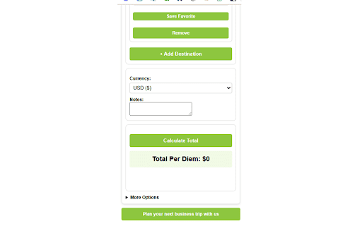 Global Travel Partners Per Diem Calculator from Chrome web store to be run with OffiDocs Chromium online Global Travel Partners Per Diem Calculator from Chrome web store to be run with OffiDocs Chromium online