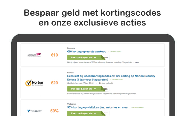 GoedeKortingscodes.nl from Chrome web store to be run with OffiDocs Chromium online GoedeKortingscodes.nl from Chrome web store to be run with OffiDocs Chromium online