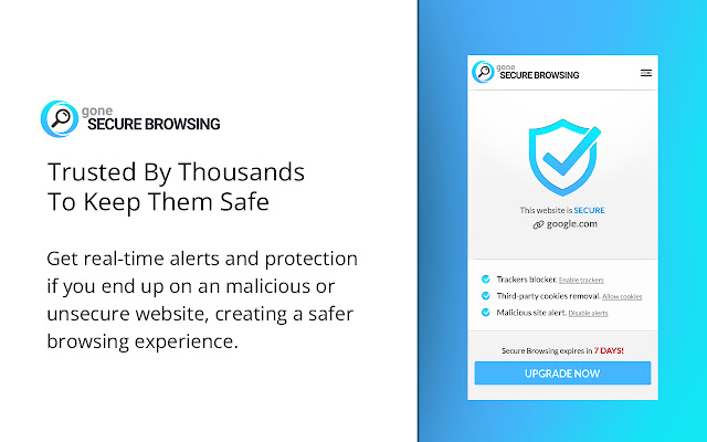 Gone Secure Browsing from Chrome web store to be run with OffiDocs Chromium online Gone Secure Browsing from Chrome web store to be run with OffiDocs Chromium online