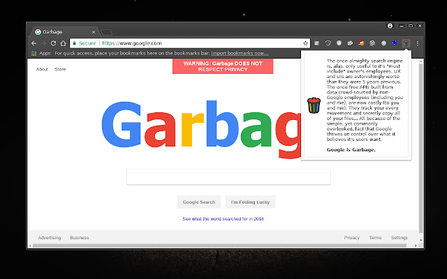 Google is garbage. from Chrome web store to be run with OffiDocs Chromium online Google is garbage. from Chrome web store to be run with OffiDocs Chromium online