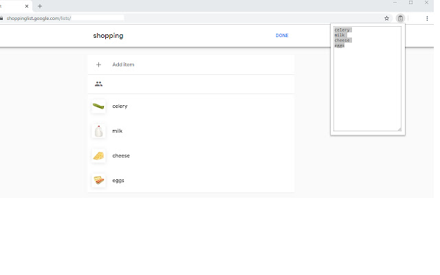 Google Shopping List Copy To Clipboard from Chrome web store to be run with OffiDocs Chromium online Google Shopping List Copy To Clipboard from Chrome web store to be run with OffiDocs Chromium online
