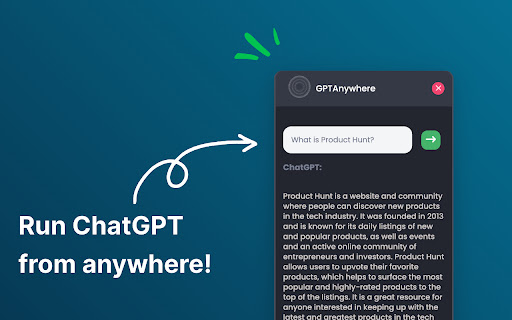GPTAnywhere from Chrome web store to be run with OffiDocs Chromium online GPTAnywhere from Chrome web store to be run with OffiDocs Chromium online