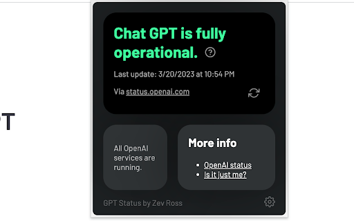 GPTstatus from Chrome web store to be run with OffiDocs Chromium online GPTstatus from Chrome web store to be run with OffiDocs Chromium online