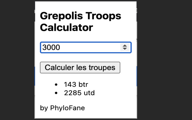 Grepolis Troops Calculator from Chrome web store to be run with OffiDocs Chromium online Grepolis Troops Calculator from Chrome web store to be run with OffiDocs Chromium online