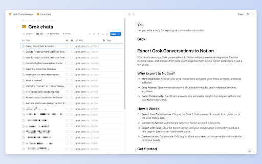 Grok to Notion from Chrome web store to be run with OffiDocs Chromium online Grok to Notion from Chrome web store to be run with OffiDocs Chromium online