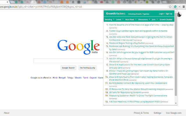GrowthHackers.com from Chrome web store to be run with OffiDocs Chromium online GrowthHackers.com from Chrome web store to be run with OffiDocs Chromium online