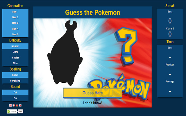 Guess the Pokemon from Chrome web store to be run with OffiDocs Chromium online Guess the Pokemon from Chrome web store to be run with OffiDocs Chromium online