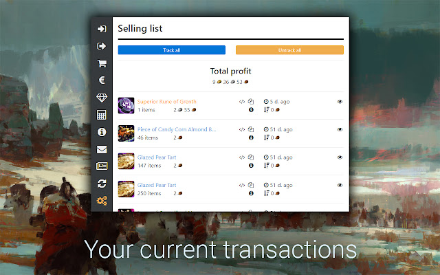 Guild Wars 2™ Trading Post Notificator from Chrome web store to be run with OffiDocs Chromium online Guild Wars 2™ Trading Post Notificator from Chrome web store to be run with OffiDocs Chromium online