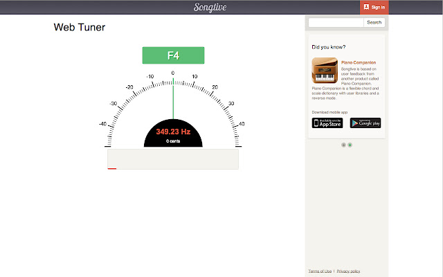 Guitar Tuner for Chrome from Chrome web store to be run with OffiDocs Chromium online Guitar Tuner for Chrome from Chrome web store to be run with OffiDocs Chromium online