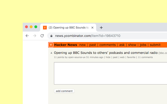 HN New Comments Highlighter from Chrome web store to be run with OffiDocs Chromium online HN New Comments Highlighter from Chrome web store to be run with OffiDocs Chromium online