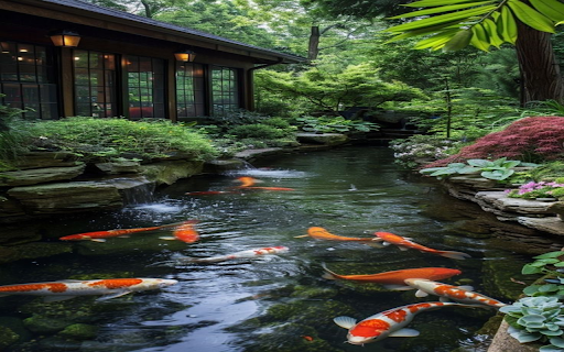 House and koi pond wallpaper from Chrome web store to be run with OffiDocs Chromium online House and koi pond wallpaper from Chrome web store to be run with OffiDocs Chromium online