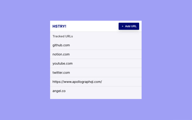 HSTRY! from Chrome web store to be run with OffiDocs Chromium online HSTRY! from Chrome web store to be run with OffiDocs Chromium online