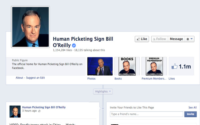 Human Picketing Sign Bill OReilly from Chrome web store to be run with OffiDocs Chromium online Human Picketing Sign Bill OReilly from Chrome web store to be run with OffiDocs Chromium online
