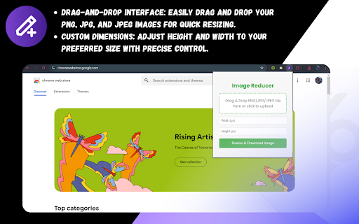 Image Reducer 1.0 from Chrome web store to be run with OffiDocs Chromium online Image Reducer 1.0 from Chrome web store to be run with OffiDocs Chromium online